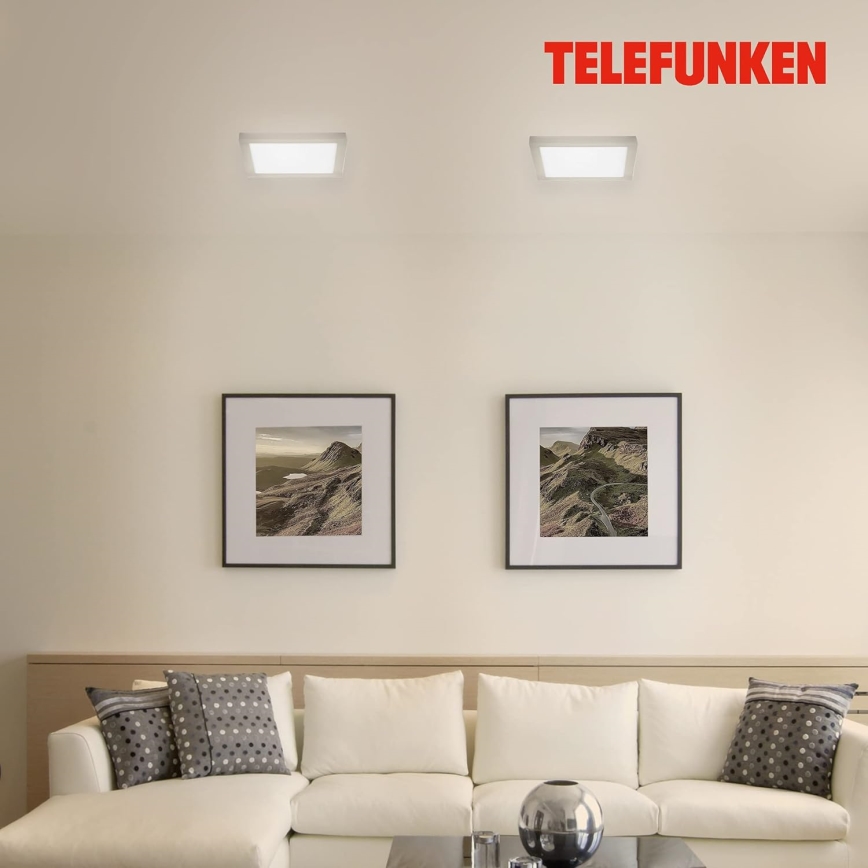 Telefunken 309602TF - LED RGBW Dimbare plafondlamp LED/18W/230V 2700-6500K Wi-Fi Tuya