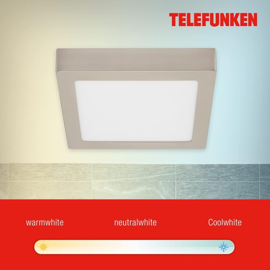 Telefunken 309602TF - LED RGBW Dimbare plafondlamp LED/18W/230V 2700-6500K Wi-Fi Tuya