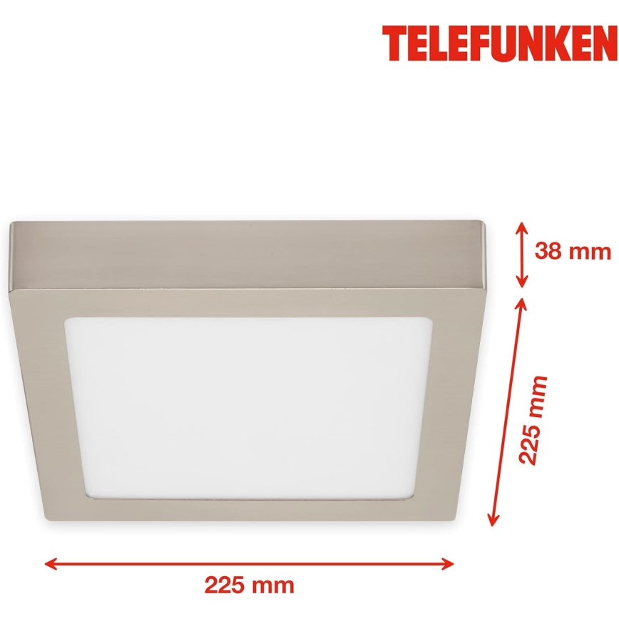 Telefunken 309602TF - LED RGBW Dimbare plafondlamp LED/18W/230V 2700-6500K Wi-Fi Tuya