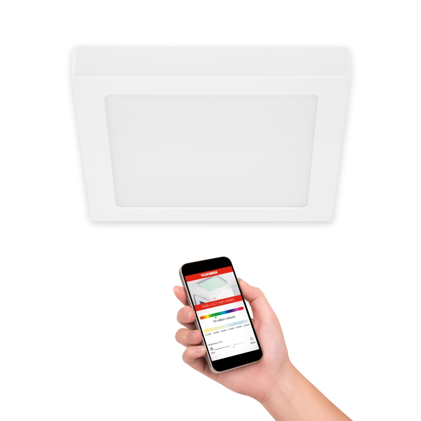 Telefunken 309606TF - LED RGBW Dimbare plafondlamp LED/18W/230V 2700-6500K Wi-Fi Tuya