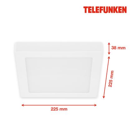 Telefunken 309606TF - LED RGBW Dimbare plafondlamp LED/18W/230V 2700-6500K Wi-Fi Tuya