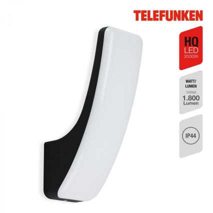 Telefunken 311605TF - LED Wandlamp voor buiten LED/15W/230V IP44 zwart