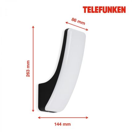 Telefunken 311605TF - LED Wandlamp voor buiten LED/15W/230V IP44 zwart