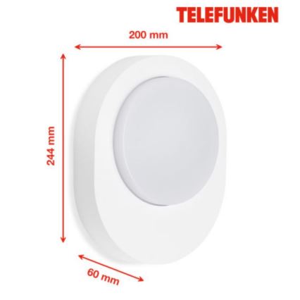 Telefunken 312006TF - LED Wandlamp voor buiten LED/8W/230V IP44 wit