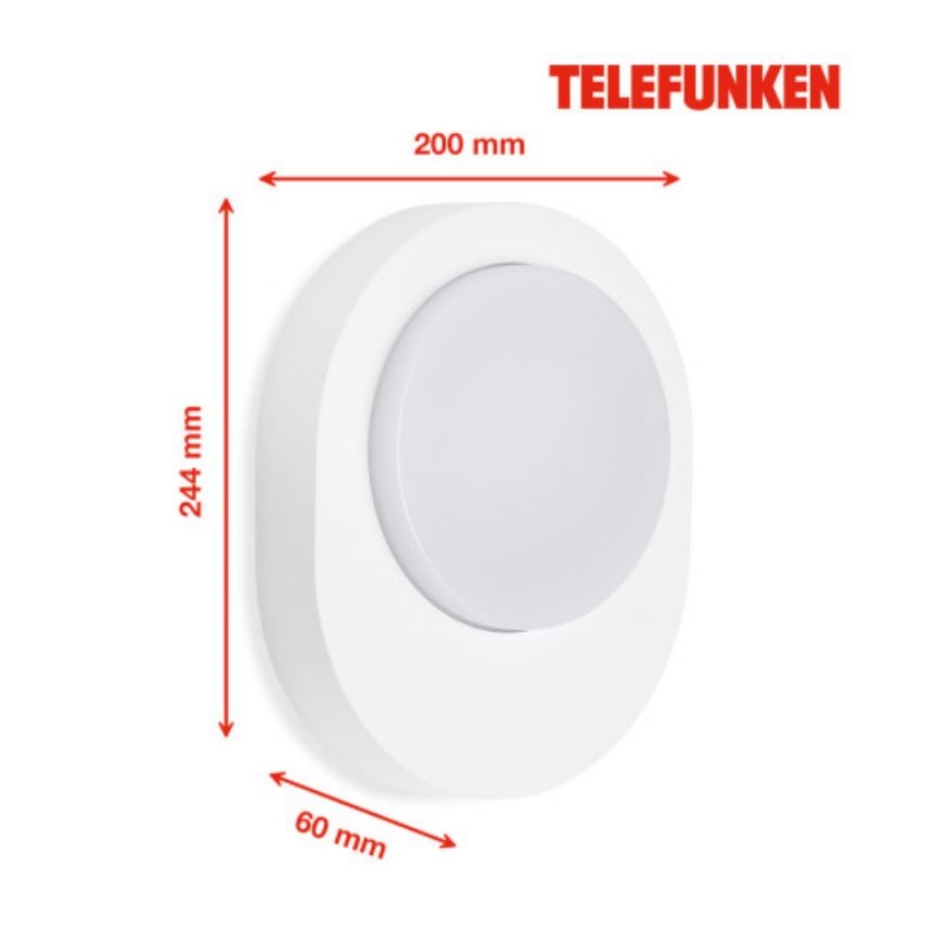 Telefunken 312006TF - LED Wandlamp voor buiten LED/8W/230V IP44 wit