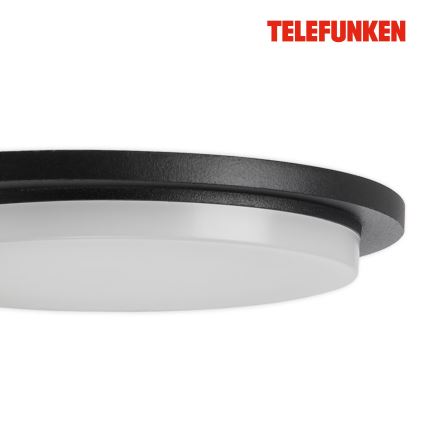 Telefunken 312505TF-LED Wandlamp voor buiten met sensor LED/10W/230V IP44 zwart