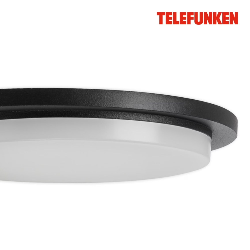 Telefunken 312505TF-LED Wandlamp voor buiten met sensor LED/10W/230V IP44 zwart