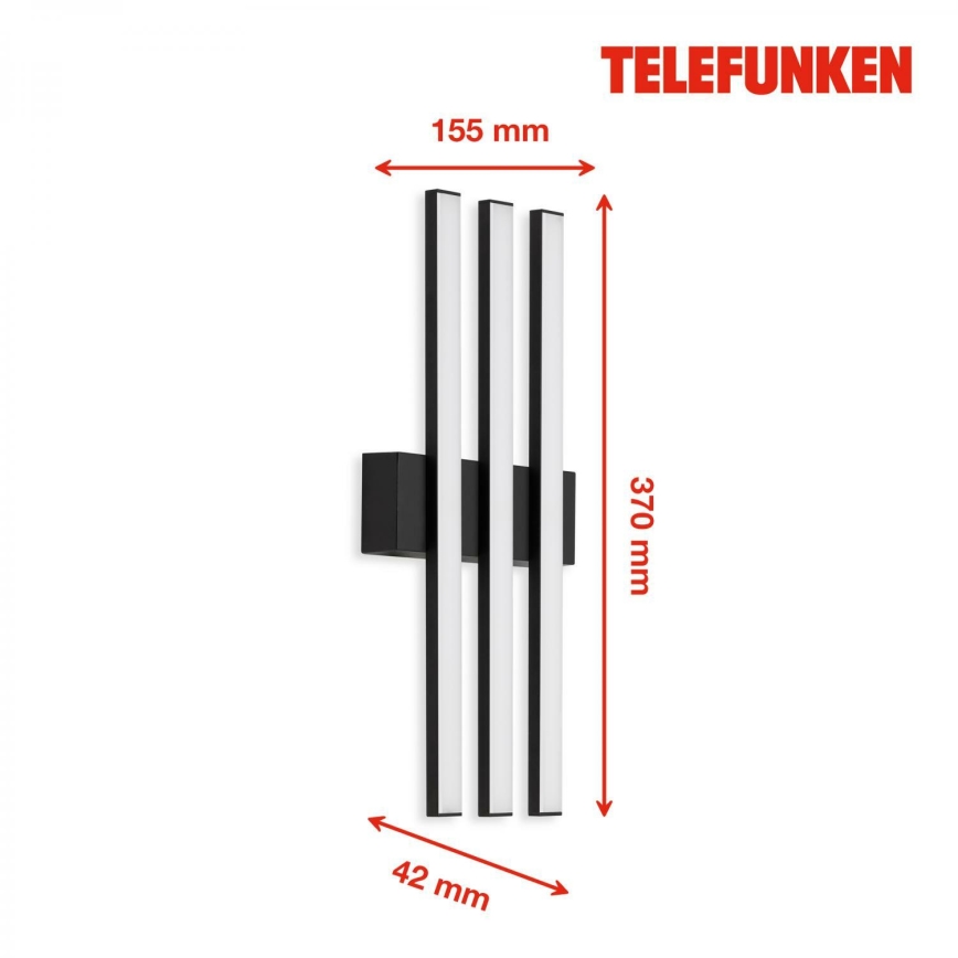 Telefunken 313105TF - Applique murale LED extérieure 3xLED/4W/230V IP44