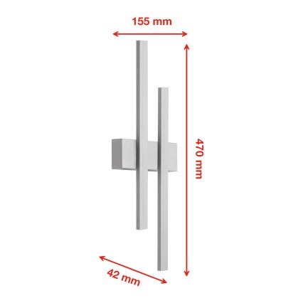 Telefunken 313204TF - Applique murale d'extérieur LED 2xLED/8W/230V IP44