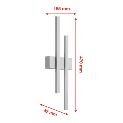 Telefunken 313204TF - LED Wandlamp voor buiten 2xLED/8W/230V IP44