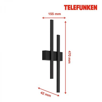 Telefunken 313205TF - Applique murale extérieure 2xLED/4W/230V 4000K IP44