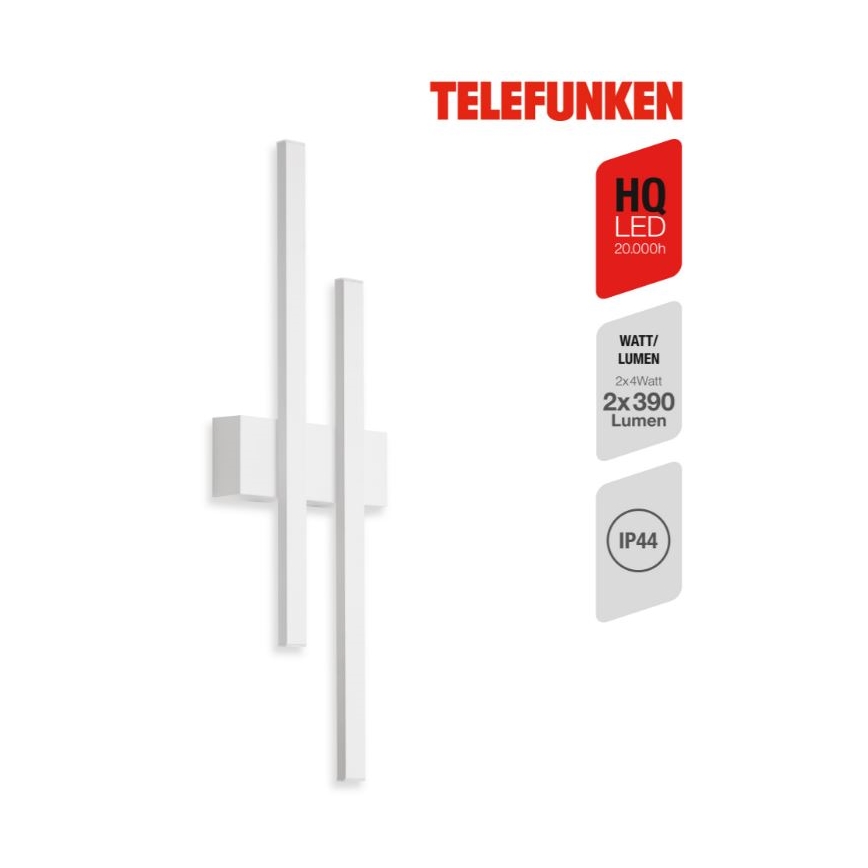 Telefunken 313206TF - Applique murale LED extérieure 2xLED/8W/230V IP44