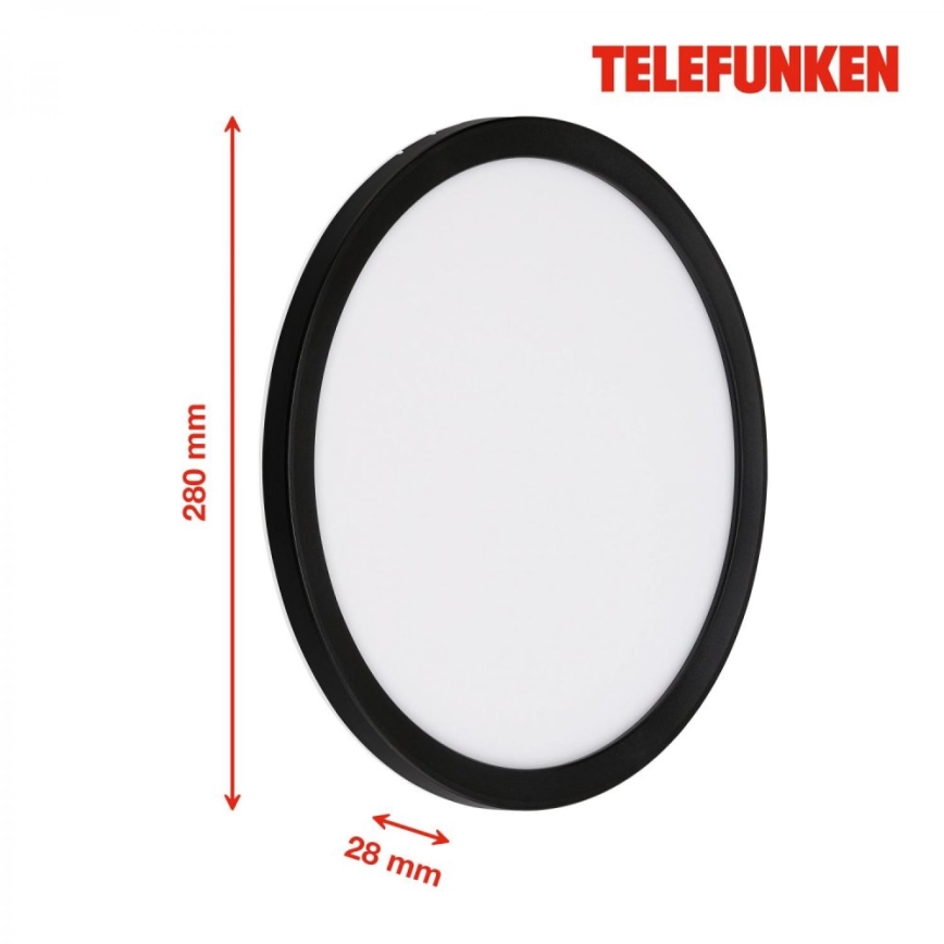Telefunken 313405TF - LED buitenwandlamp LED/15W/230V IP44 zwart