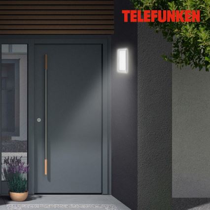 Telefunken 313604TF - LED Wandlamp voor buiten LED/16W/230V IP44 zilver