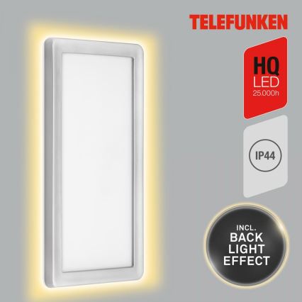 Telefunken 313604TF - LED Wandlamp voor buiten LED/16W/230V IP44 zilver