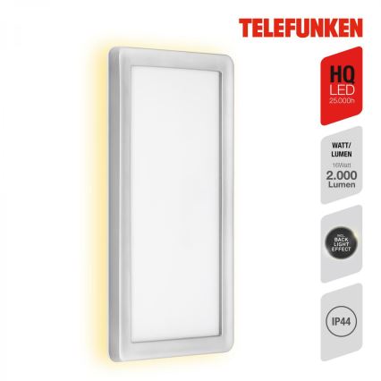 Telefunken 313604TF - LED Wandlamp voor buiten LED/16W/230V IP44 zilver