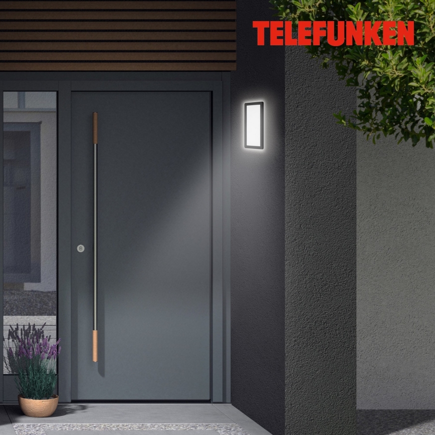 Telefunken 313605TF - LED Wandlamp voor buiten LED/16W/230V IP44 zwart