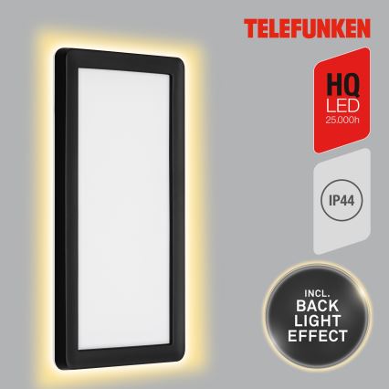 Telefunken 313605TF - LED Wandlamp voor buiten LED/16W/230V IP44 zwart