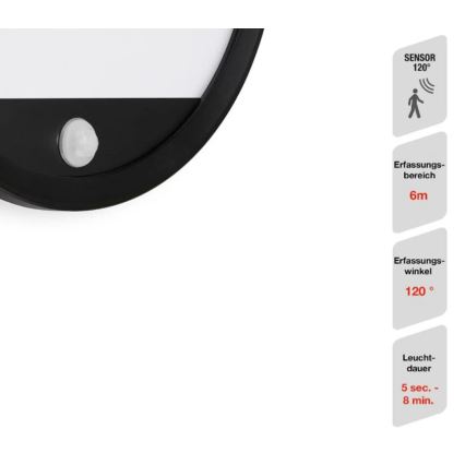 Telefunken 313705TF - Apllique murale d’extérieur LED avec détecteur LED/15W/230V IP44