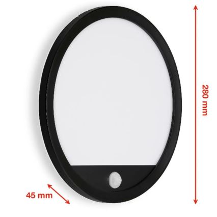 Telefunken 313705TF - Apllique murale d’extérieur LED avec détecteur LED/15W/230V IP44