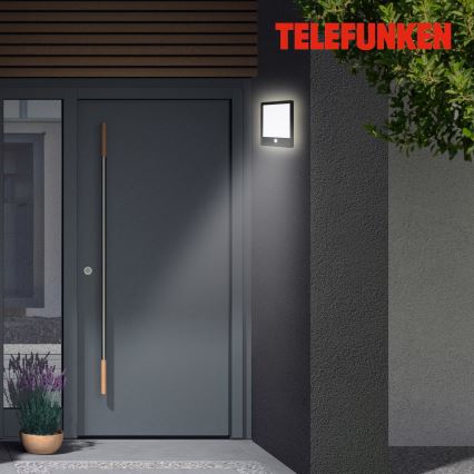 Telefunken 313805TF - Applique murale extérieure avec détecteur LED/15W/230V IP44