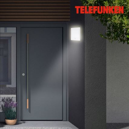 Telefunken 313806TF - Applique murale extérieure avec détecteur LED/15W/230V IP44