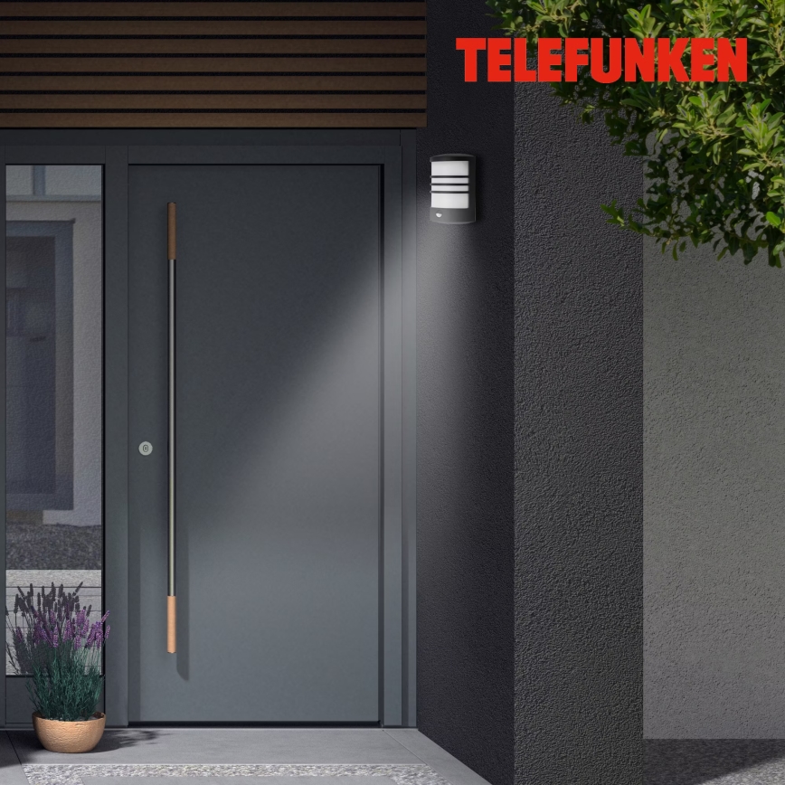 Telefunken 315505TF - LED Wandlamp voor buiten met sensor LED/12W/230V IP44 zwart