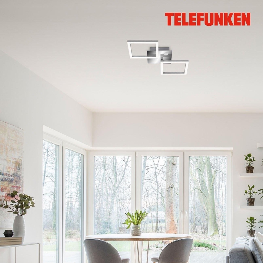 Telefunken 318508TF - Plafonnier avec détecteur FRAME LED/12W/230V 3000K chrome mat