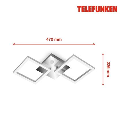 Telefunken 318508TF - Plafonnier avec détecteur FRAME LED/12W/230V 3000K chrome mat