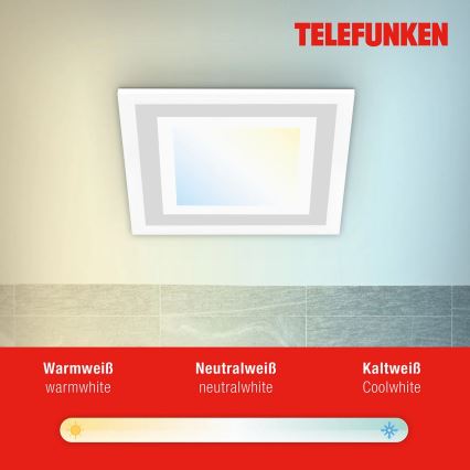 Telefunken 318706TF - Panneau RGBW LED dimmable 18W/230V 3000-6500K + télécommande