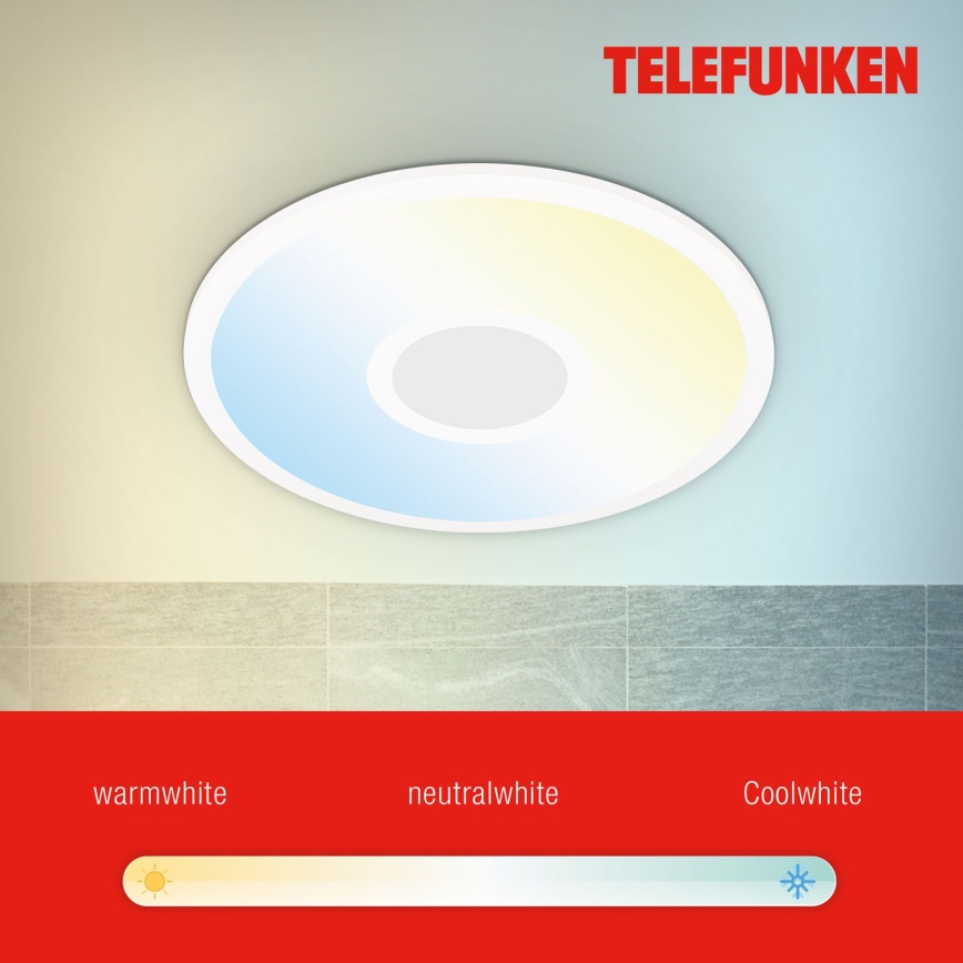 Telefunken 319306TF - LED RGBW Luminaire à intensité variable LED/22W/230V 2700-6500K + télécommande