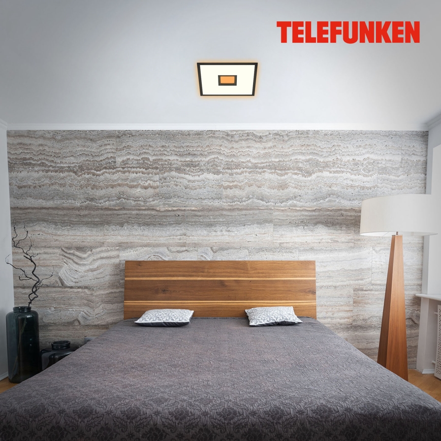 Telefunken 319405TF - LED RGBW Dimbare lamp LED/24W/230V 2700-6500K zwart + afstandsbediening