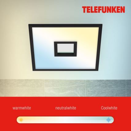 Telefunken 319405TF - LED RGBW Dimbare lamp LED/24W/230V 2700-6500K zwart + afstandsbediening