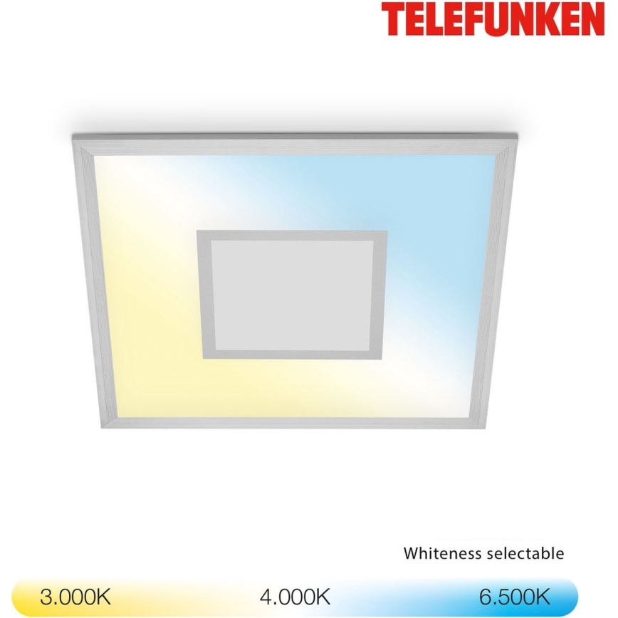 Telefunken 319704TF - Dimbare LED RGB plafondlamp LED/24W/230V 3000-6500K + afstandsbediening