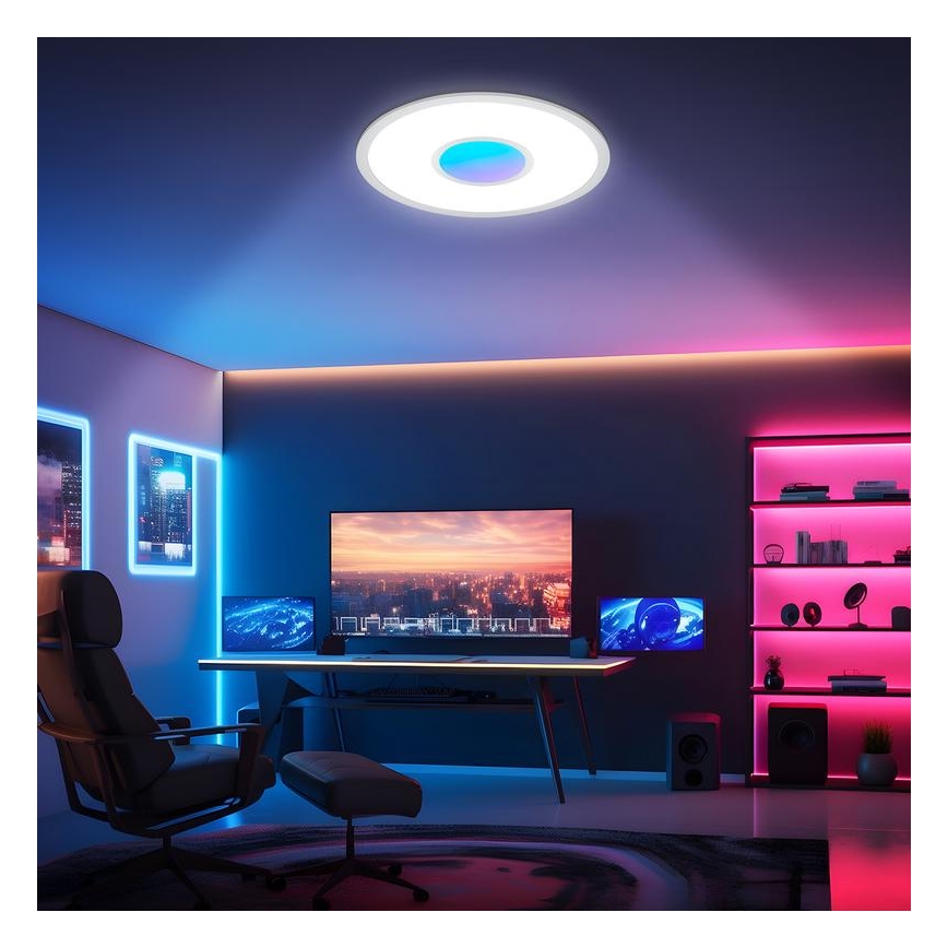 Telefunken 320104TF - LED RGBW dimbare plafondlamp LED/21W/230V 3000-6500K Ø 45 cm + afstandsbediening