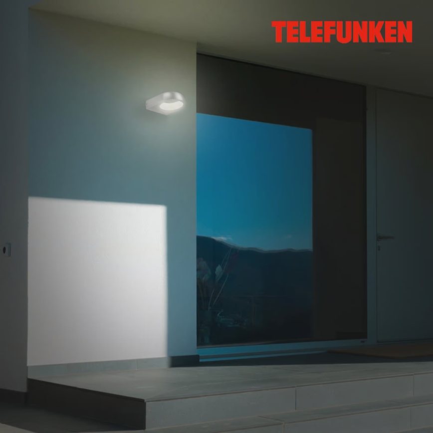Telefunken 320204TF - LED buitenwandlamp LED/6,5W/230V IP44 mat chroom