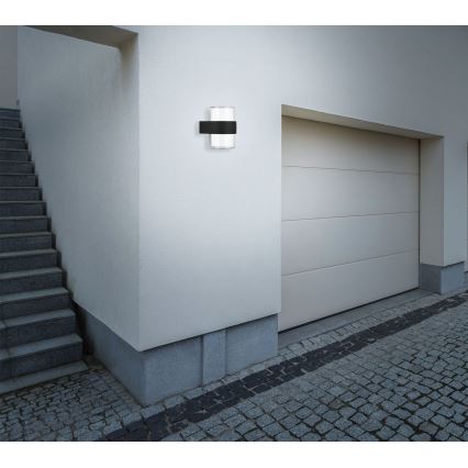 Telefunken 320405TF - LED buitenwandlamp 2xLED/8W/230V IP44 zwart