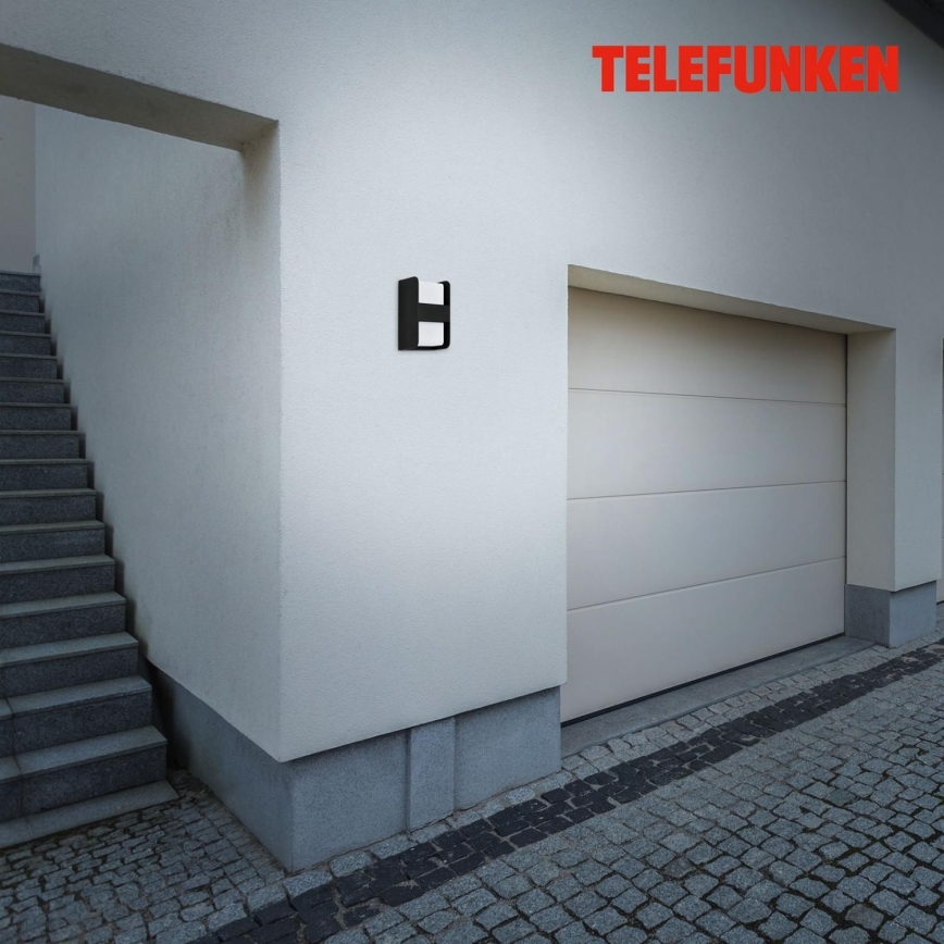 Telefunken 321005TF - Wandlamp voor buiten 1xE27/12W/230V IP44 zwart