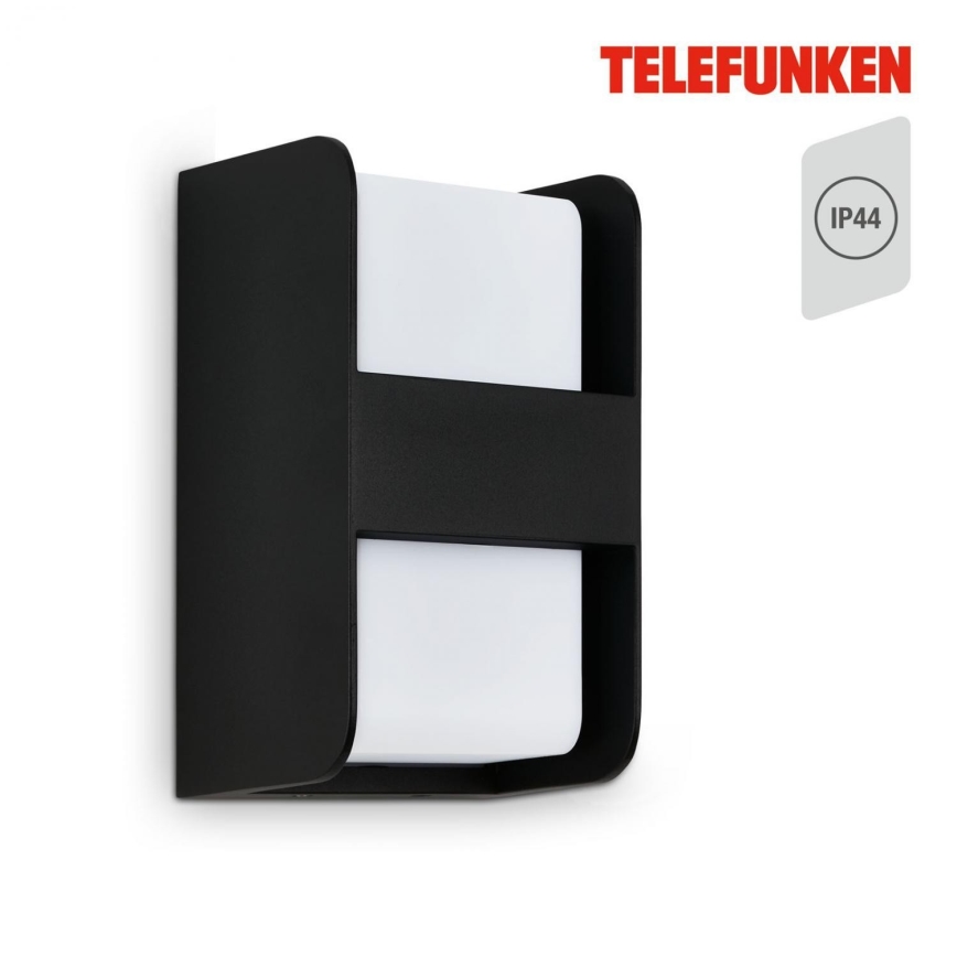Telefunken 321005TF - Wandlamp voor buiten 1xE27/12W/230V IP44 zwart