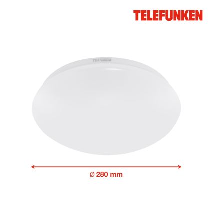 Telefunken 601206TF - Plafonnier salle de bain avec détecteur LED/15W/230V IP44 d. 28 cm