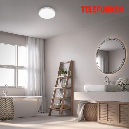 Telefunken 601604TF - Plafonnier salle de bain avec détecteur LED/12W/230V IP44 d. 29 cm