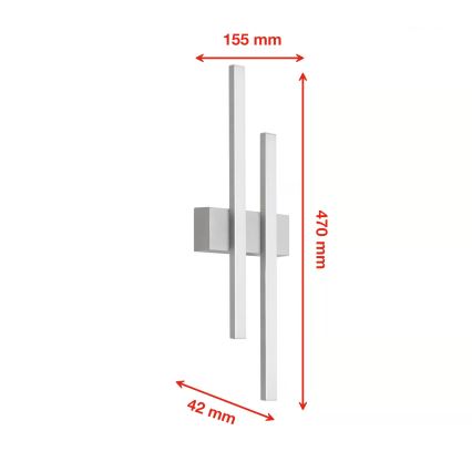 Telefunken - Applique murale LED d'extérieur 2xLED/4W/230V 4000K IP44 argentée