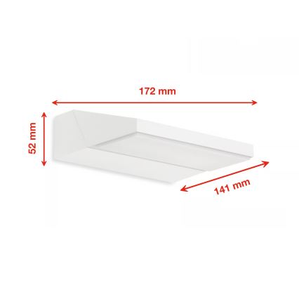 Telefunken - Applique murale d'extérieur LED/10W/230V IP44 blanche