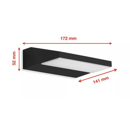 Telefunken - Applique murale extérieure LED/10W/230V IP44 noire