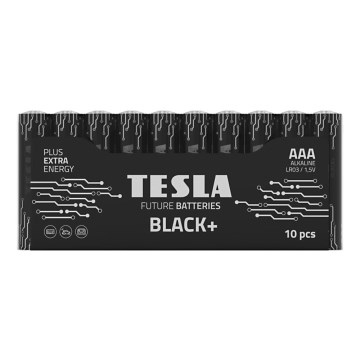 Tesla Batteries - 10 st. Alkaline batterij AAA BLACK+ 1,5V 1200 mAh