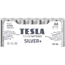 Tesla Batteries - 24 pce Pile alcaline AA SILVER+ 1,5V