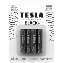 Tesla Batteries - 4 pce Pile alcaline AAA BLACK+ 1,5V