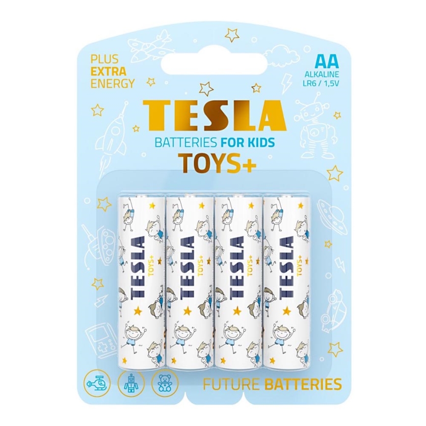 Tesla Batteries - 4 st. Alkaline batterij AA TOYS+ 1,5V 2900 mAh