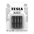 Tesla Batteries - 4 st. Alkaline batterij AAA BLACK+ 1,5V 1200 mAh