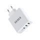 TESLA Electronics - Adaptateur de charge USB-C 3en1 65W blanc